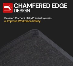 48″x48″x1″ Thick Outrigger Pad w/Chamfered Edge and Handle for RV, Tow Truck