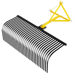 60″ 3 Point Landscape Rock Rake For Category 1 Tractor Rotate 360°