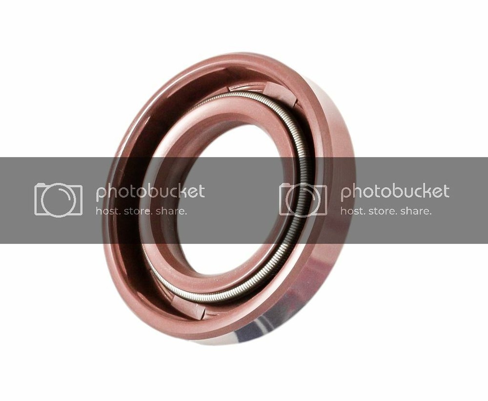 EAI 30x40x8mm FPM/FKM Oil Shaft Rotary Seal w/ Stainless Steel Spring Dbl Lip