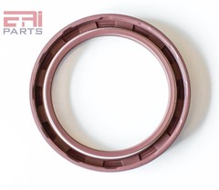 EAI 60x80x8mm FPM/FKM Oil Shaft Rotary Seal w/ Stainless Steel Spring Dbl Lip