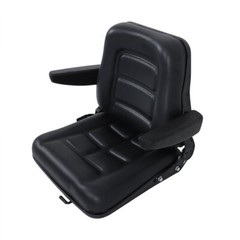 Garden Lawn Mower Seat Excavator Forklift Seat with Adjustable Backrest Armrest
