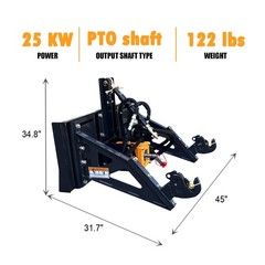 wolverine Skid Steer 3 Point Adapter 20GPM Hyd to PTO 34HP 560RPM Class II NEW
