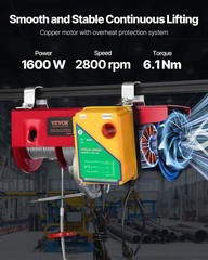 2200 lbs Wireless Attic Lift, 1600W 110V Electric Hoist with Wireless Remote Con