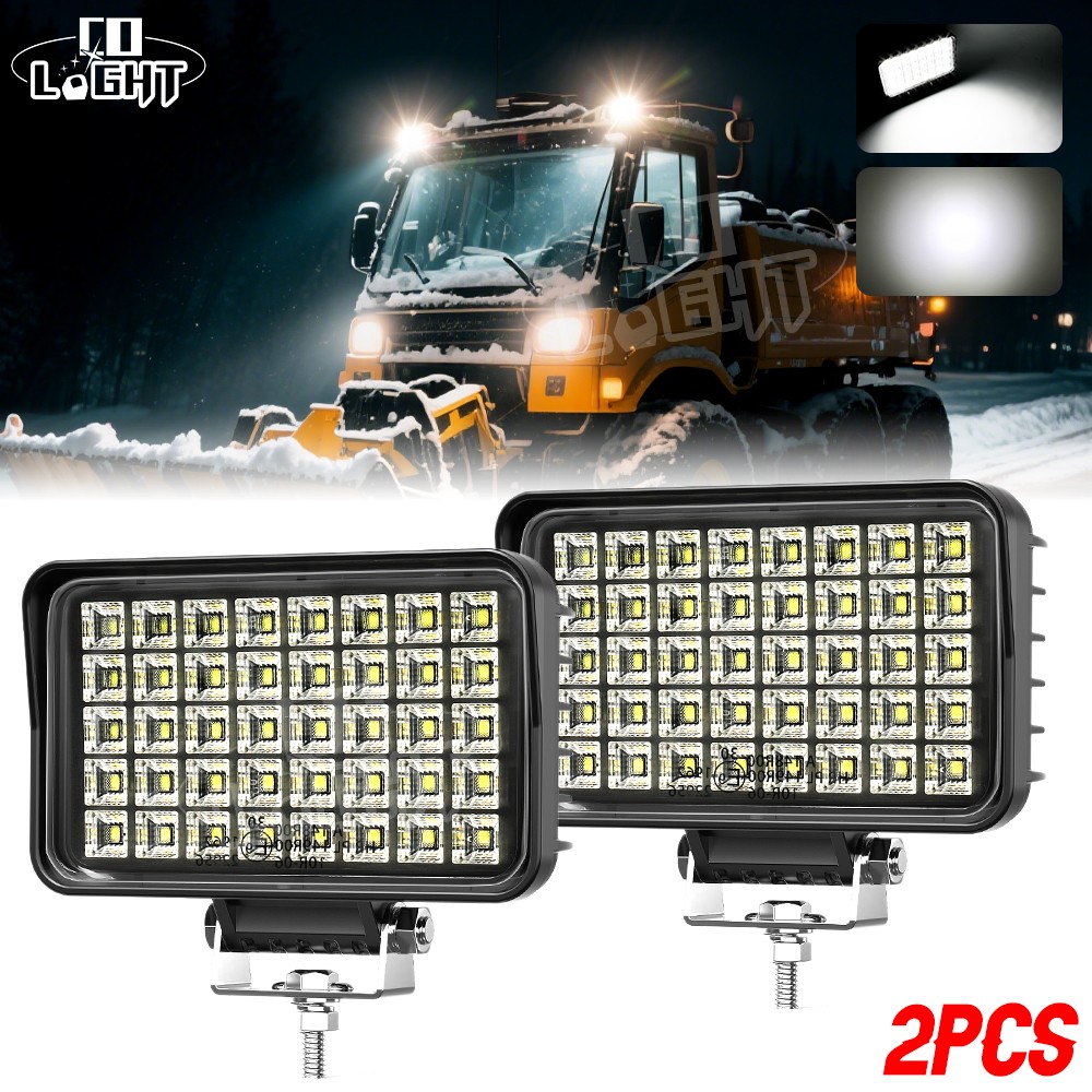 2x Powerful New 6X4 LED Work Light For Truck Flood Light 12V 24V Tractor lights