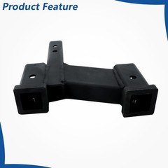 Hitch Extension 2in Receiver 2.25in Riser 8.25in Drop 7500lbs Matte Black