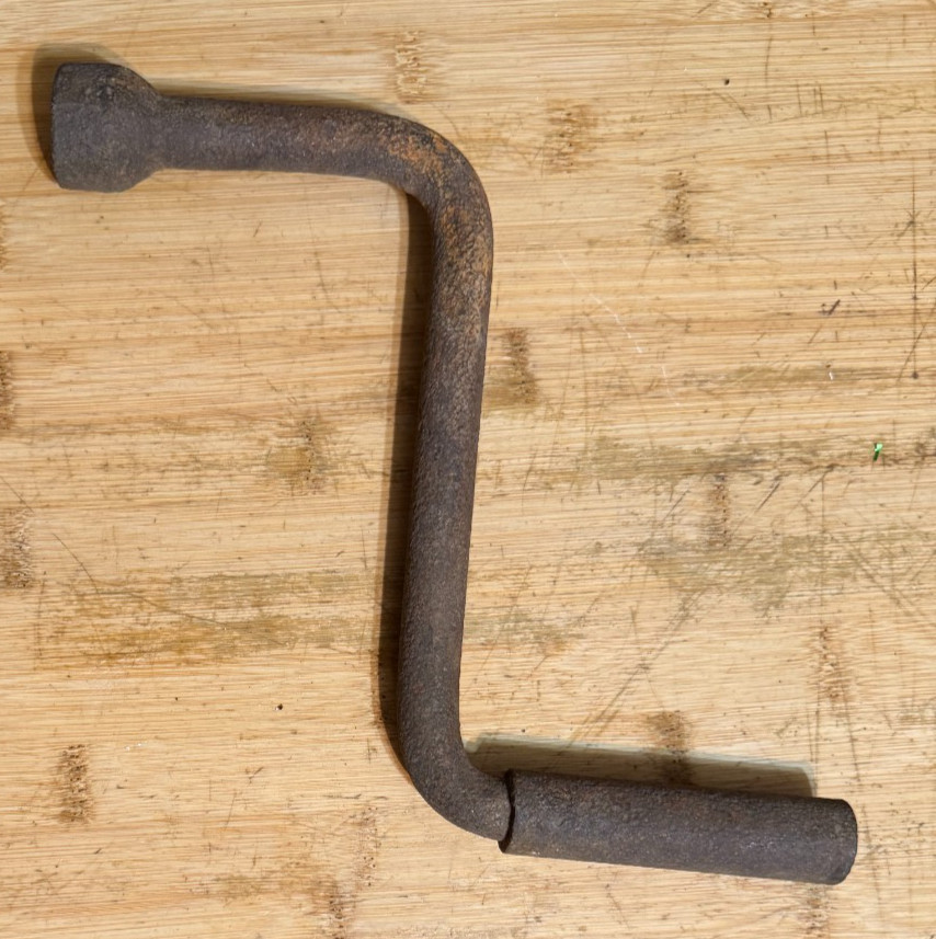 Antique Vintage Cast Iron Hand Crank Engine Start~Tractor Car Truck 6 Pt. Hex