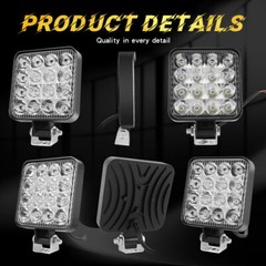 Excavator LED headlights,work lights,spotlights, 3.3 inch LED lights, square 24V