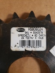 SpeeCo HS806024 Sprocket/#60 Chain, 24 Teeth/X -HUB, 5540578