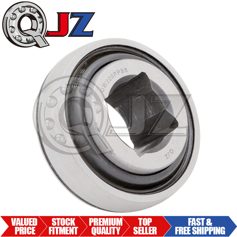 [1-Pack] GW208PPB5 Disc Harrow Ball Bearing [1-1/8″ Square Bore x 80 mm OD]