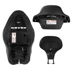 Sissy Bar Driver Backrest Pad Hammock Diamond OnePiece Fit FLHR 2014-2023