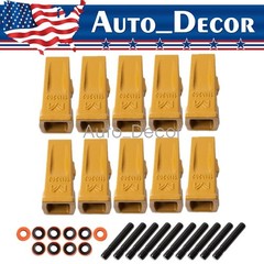 10 PK 1U3202 Bucket Teeth with Pins 8E6208 Retainers 8E6209 for J200 Series