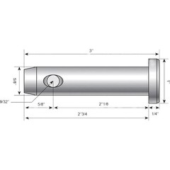 One New Aftermarket Top Link Pin Standard (Fits CAT. 0) 5/8″ x 2-1/8″