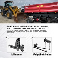 2” Trailer Hitch Receiver For Forklift Bucket & Tractor Bucket,2200 LBS,Bolt On
