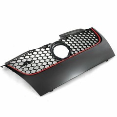 **Front Upper Mesh Grille Black w/ Red Trim 2006-2009 VW Mk5 GTI Jetta**