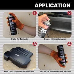 LAUCO Trim Black Matte Automotive Spray Paint – 13 oz Aerosol Can for Plastic,
