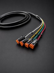 Skid Steer Aux Control Harness 14 Pin 8′- 4 Function fits CAT | Bobcat | Deere