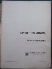 DETROIT DIESEL 53 253 353 453 653 ENGINES OPERATORS & MAINTENANCE BOOK MANUAL