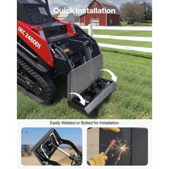 Uimoso 1/4 in Skid Steer Mount Plate 1500lbs Quick Attach Loader Plate