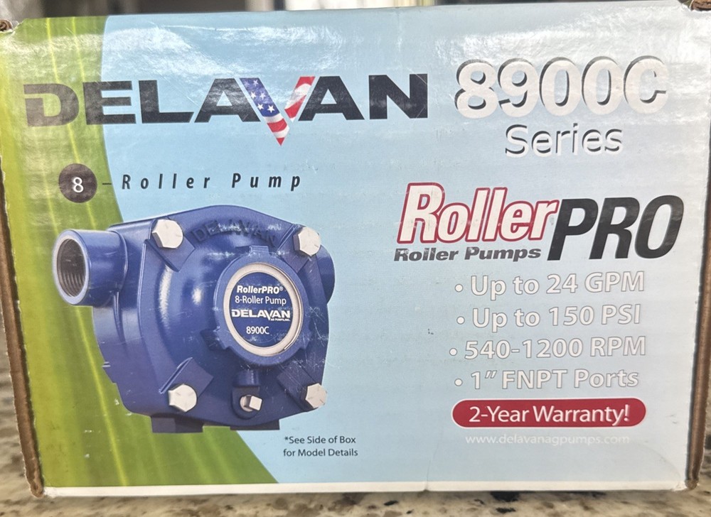 Delavan Roller PRO 8900C Spray Pump-8 Roller Cast Iron Housing 24gpm