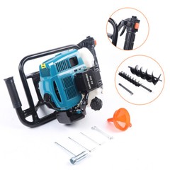 52cc Gas Powered Earth Auger Power Engine Post Hole Digger and Drill Bit Ground