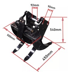 Heavy Duty Mini Excavator Wood Grapple Attachment Fits 0.8-1.5 Ton Mini Digger