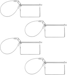 4Pcs Square Trailer Hitch Pins, 1/4″X4″ Heavy Duty Zinc Plated Carbon Steel Safe
