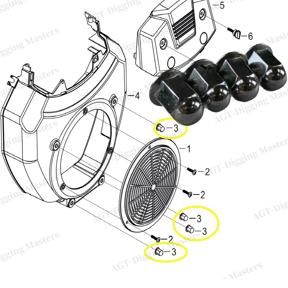 4pcs OEM RATO R740D Engine Cover Nuts 90314-Z130210-00A0