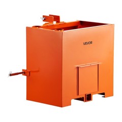 VEVOR Ballast Box 3 Point Category 1 Tractor Quick Tach Hitch 5ft³ 800lbs Orange