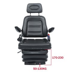 Suspension Tractor & Forklift Seat Armrest Safety Belt Adjustable Backrest