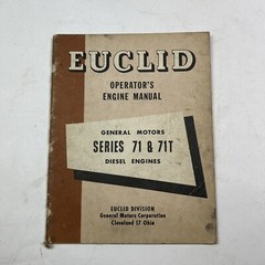 Euclid GM series 71 71T diesel engine operator’s manual