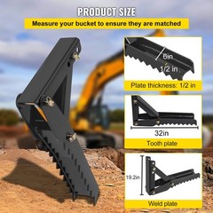VEVOR 32″ Backhoe Thumb 1/2″ Steel Plate Excavator Universal Claw for Tractor