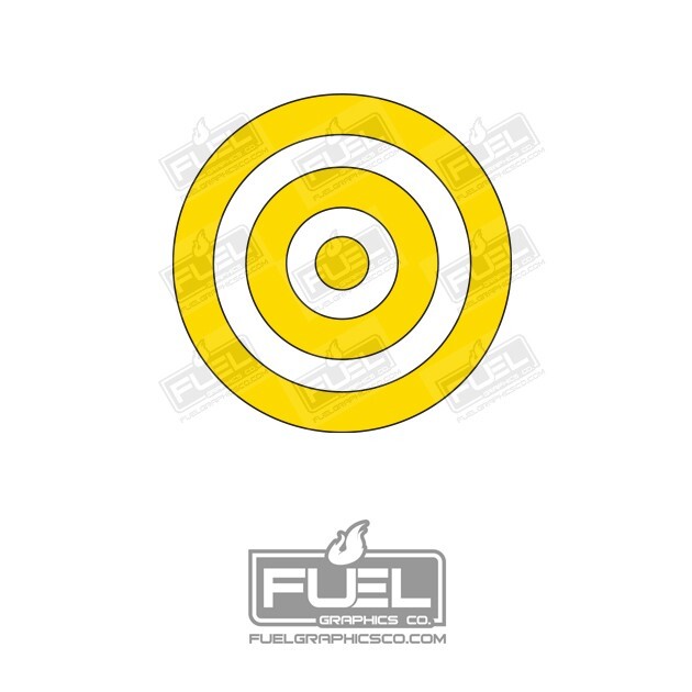 Custom Bullseye Target Vinyl Decal – 11″ Size