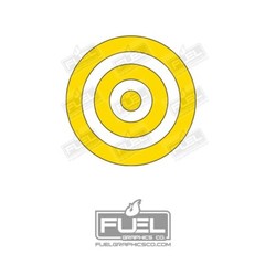 Custom Bullseye Target Vinyl Decal – 11″ Size