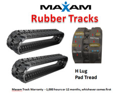 2 New Rubber Tracks 320 86 49 Maxam MT130 H Lug Pad Tread 320x86x49 Pair Track