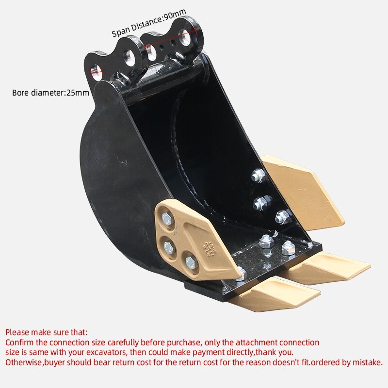 Attachment 200mm Narrow Trenching Bucket for Mini Excavator Digger Agriculture