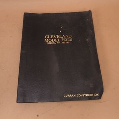 Cleveland H320 Trencher Parts Instruction Book Manual