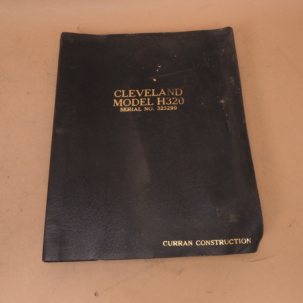 Cleveland H320 Trencher Parts Instruction Book Manual