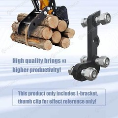 Single L-shaped bracket，FOR Mini Excavator Three Holes Hydraulic Clip Thumb