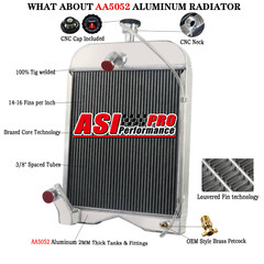 3 ROW Aluminum Tractor Radiator FOR Ford 2N/8N/9N Models 8N8005 86551430