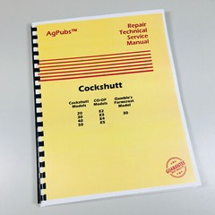 Cockshutt 20 30 40 50 Co-Op E2 E3 E4 E5 Tractor Service Repair Manual Shop Book