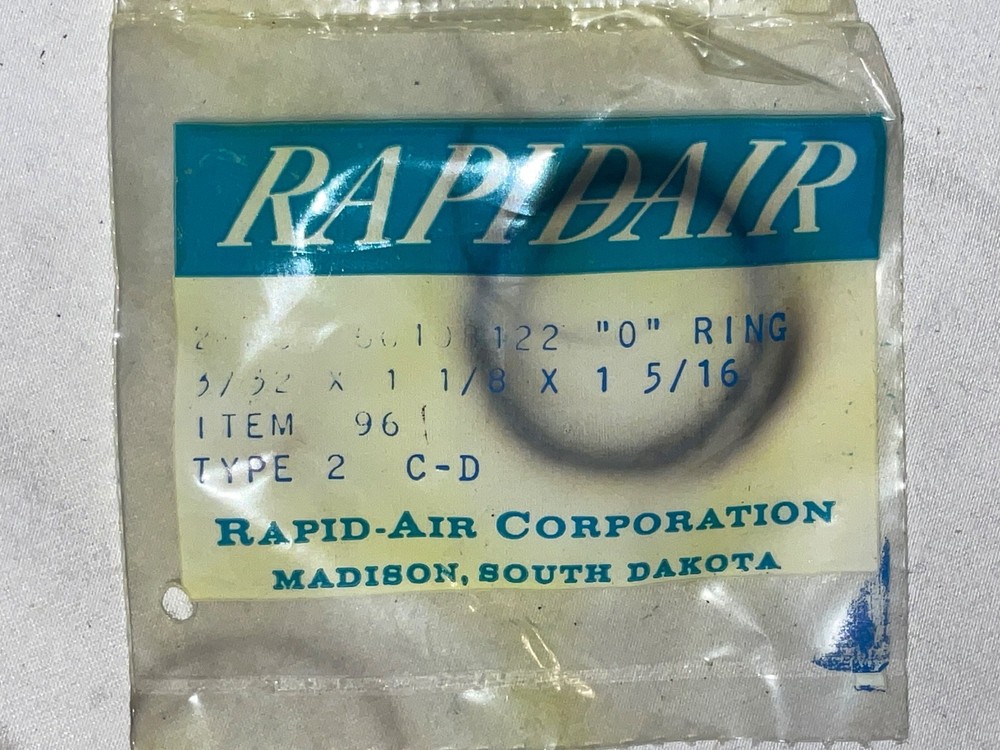 RapidAir 60108113 O Ring-Type 2 C-D ITEM 98- 3/32 x 9/16 x 3/4 Replacement #18
