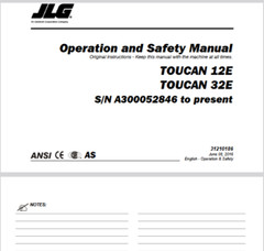 JLG Toucan 12E Boom Lift Service Repair Operators Parts Catalog Manual PDF USB