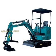 AGT H15R Mini Excavator Digger 13.5HP Gas RATO Engine Pilot Control System 1 Ton