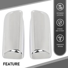 Chrome Door Mirror Covers Left Right Side for Peterbilt 579 2013-2023