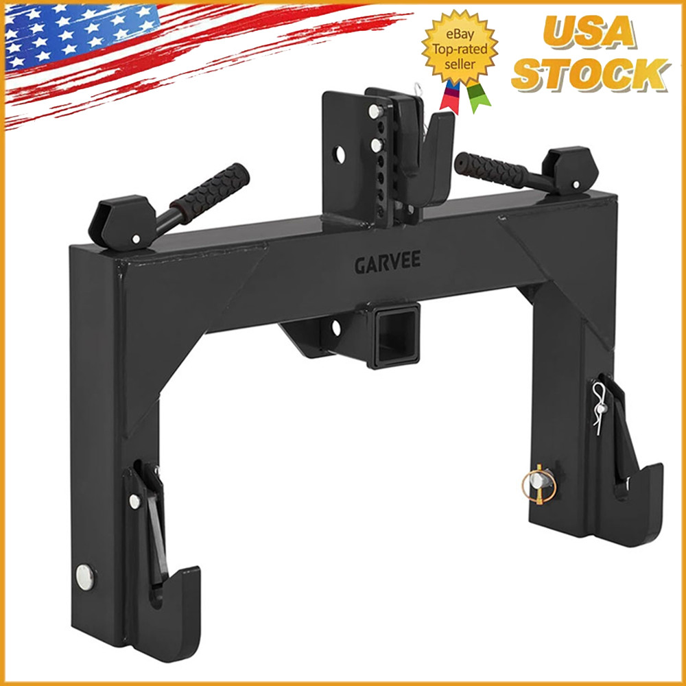 3 Point Quick Hitch for Category 1 Tractors W/ 2″ Receiver Hitch 3000 LBS Steel
