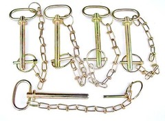 5 GOLIATH INDUSTRIAL 1/2″ TRACTOR PINS SAFETY CHAIN WAGON TRAILER HITCH HP12WC