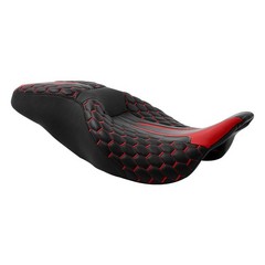 Motorcycle 2-Up Seat Cushion Backrest Pad Fits Road King Street Glide 14-23