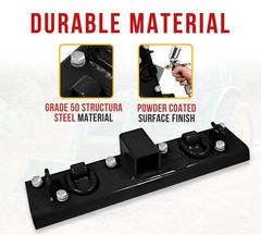 5-1/2″x22″ Black Tractor Bucket Grab Hooks Bolt 2″Hitch Receiver for Deere 1025R