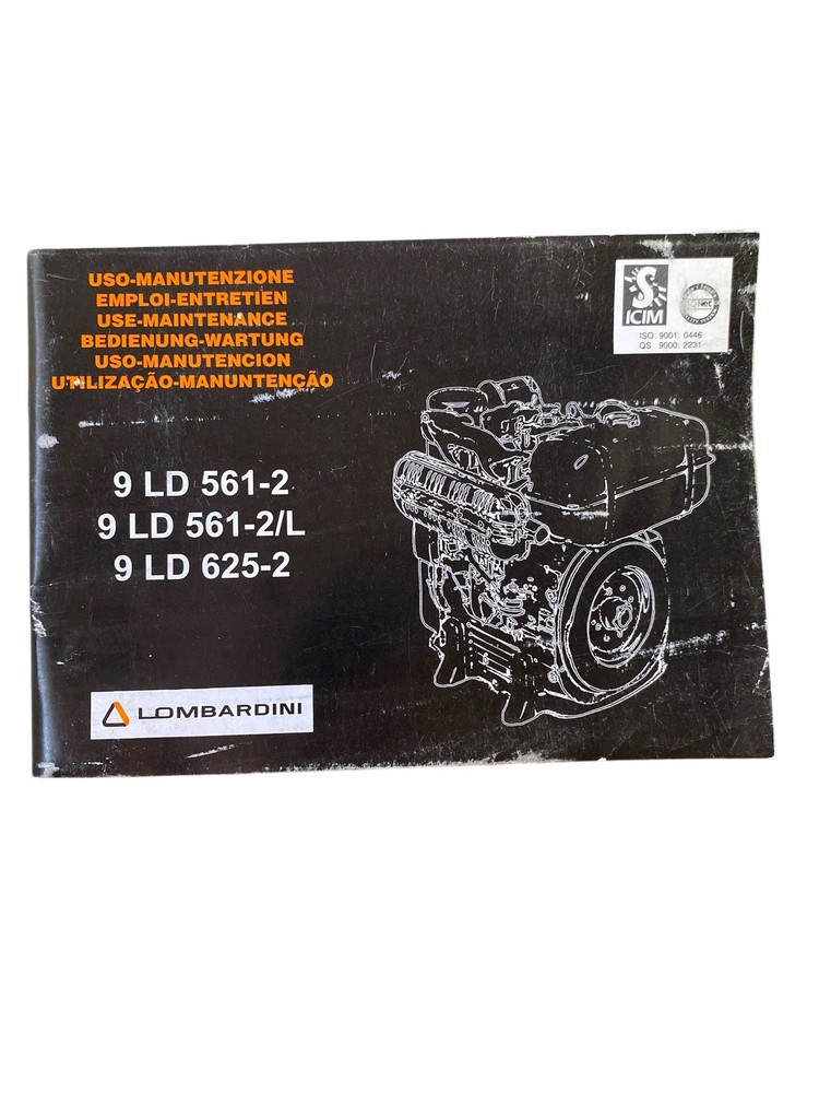 Lombardini 9LD 561-2 561-2/L 625-2 Engine Operation Maintenance Manual OEM