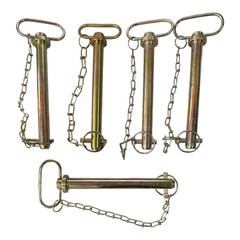 Lot of 5 Goliath 7/8″ Tractor Hitch Pin with Chain ~ HP78WC